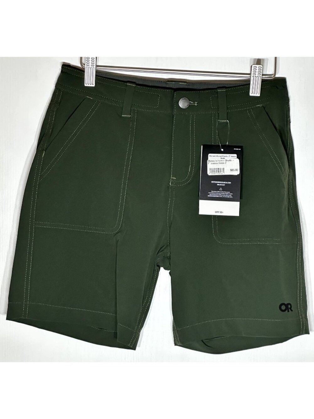 Outdoor Research Women's Size 2 Ferrosi Shorts Verde Green UPF 50+ Stretch - NWT